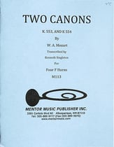 Two Canons (K. 533 and K. 554) French Horn Quartet cover